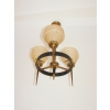 Lampa wisząca vintage z trzema szklanymi kloszami